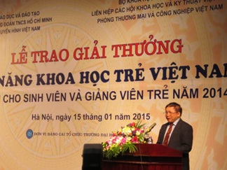 Trao Giải thưởng “Tài năng khoa học trẻ Việt Nam” năm 2014